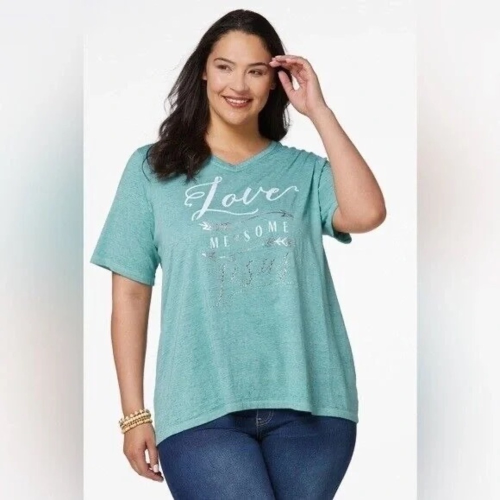 ❄️ Cato | Plus Size Love Me Some Jesus Tee Size 18/20